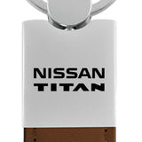 Nissan Titan Duo Leather / Chrome Key Fob - Brown