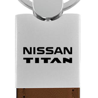 Nissan Titan Duo Leather / Chrome Key Fob - Brown