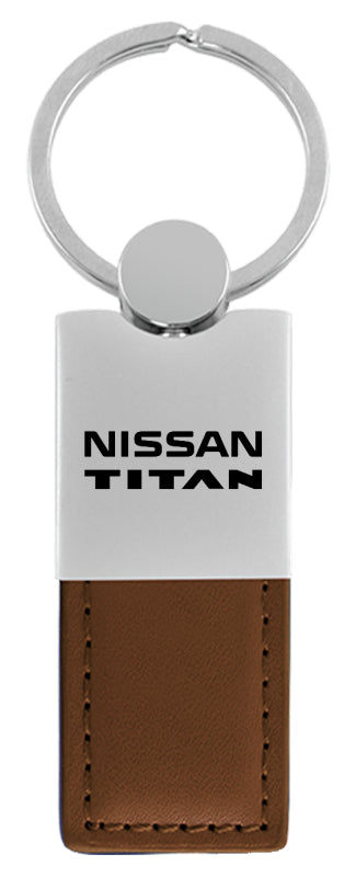 Nissan Titan Duo Leather / Chrome Key Fob - Brown