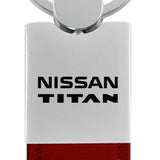 Nissan Titan Duo Leather / Chrome Key Fob - Burgundy