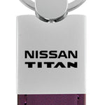 Nissan Titan Duo Leather / Chrome Key Fob - Purple