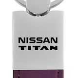 Nissan Titan Duo Leather / Chrome Key Fob - Purple