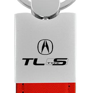 Acura TL Type-S Duo Leather / Chrome Key Fob - Red