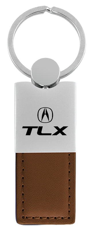 Acura TLX Duo Leather / Chrome Key Fob - Brown