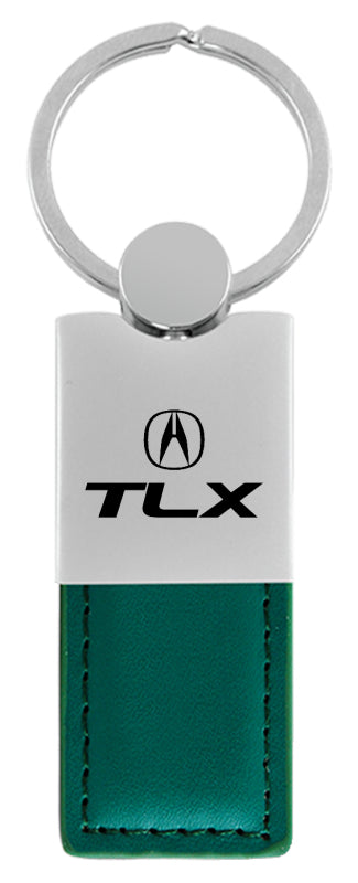 Acura TLX Duo Leather / Chrome Key Fob - Green