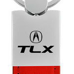 Acura TLX Duo Leather / Chrome Key Fob - Red