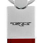 Ram TRX Duo Leather / Chrome Key Fob - Burgundy