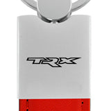 Ram TRX Duo Leather / Chrome Key Fob - Red