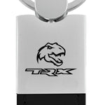 Ram TRX Dino Duo Leather / Chrome Key Fob - Black