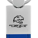 Ram TRX Dino Duo Leather / Chrome Key Fob - Blue