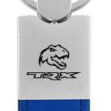 Ram TRX Dino Duo Leather / Chrome Key Fob - Blue