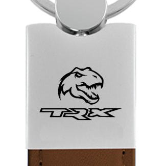 Ram TRX Dino Duo Leather / Chrome Key Fob - Brown