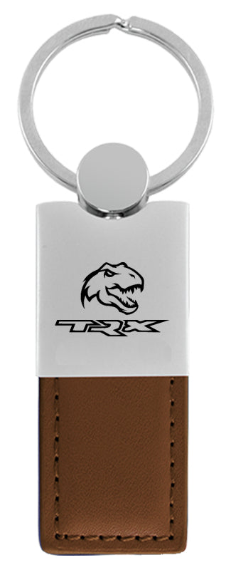 Ram TRX Dino Duo Leather / Chrome Key Fob - Brown