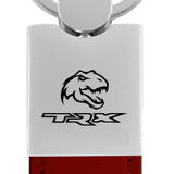 Ram TRX Dino Duo Leather / Chrome Key Fob - Burgundy