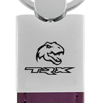 Ram TRX Dino Duo Leather / Chrome Key Fob - Purple