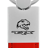 Ram TRX Dino Duo Leather / Chrome Key Fob - Red