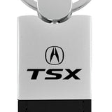 Acura TSX Duo Leather / Chrome Key Fob - Black