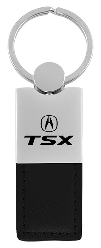 Acura TSX Duo Leather / Chrome Key Fob - Black