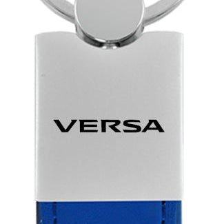 Nissan Versa Duo Leather / Chrome Key Fob - Blue