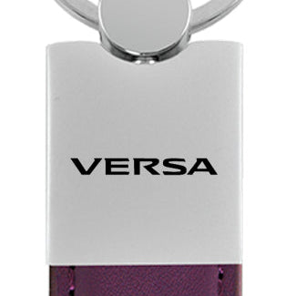 Nissan Versa Duo Leather / Chrome Key Fob - Purple