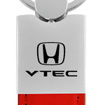 Honda VTEC Duo Leather / Chrome Key Fob - Red