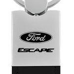 Ford Escape Duo Leather / Chrome Key Fob - Black