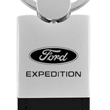 Ford Expedition Duo Leather / Chrome Key Fob - Black