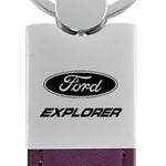 Ford Explorer Duo Leather / Chrome Key Fob - Purple