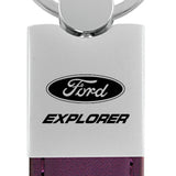 Ford Explorer Duo Leather / Chrome Key Fob - Purple