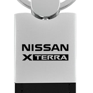 Nissan Xterra Duo Leather / Chrome Key Fob - Black