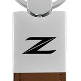 Nissan Z (New) Duo Leather / Chrome Key Fob - Brown
