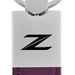 Nissan Z (New) Duo Leather / Chrome Key Fob - Purple