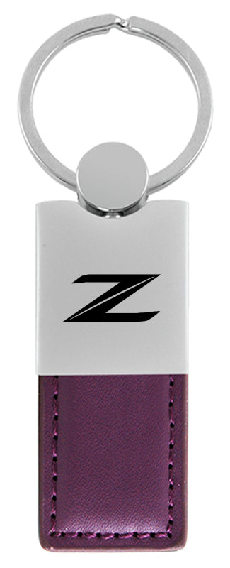Nissan Z (New) Duo Leather / Chrome Key Fob - Purple