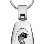 Mustang Cobra Teardrop Key Fob - Silver