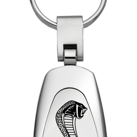 Mustang Cobra Teardrop Key Fob - Silver