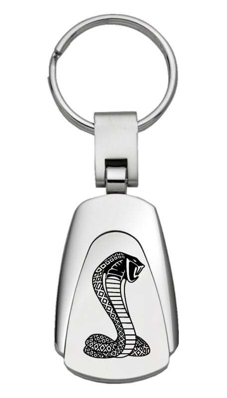 Mustang Cobra Teardrop Key Fob - Silver