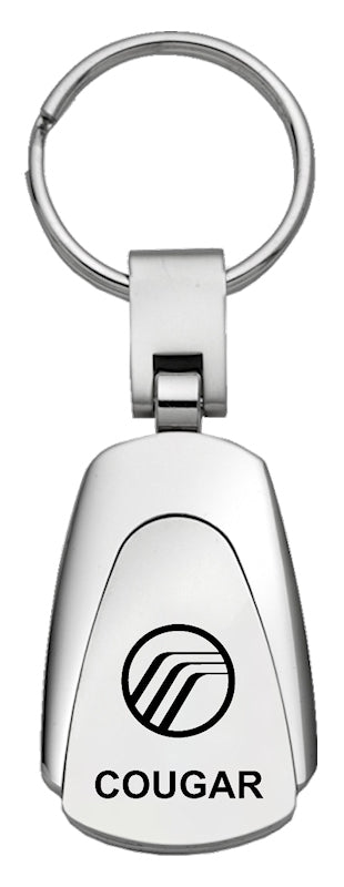 Mercury Cougar Teardrop Key Fob - Silver