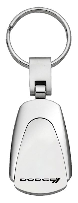 Dodge Stripe Teardrop Key Fob - Silver