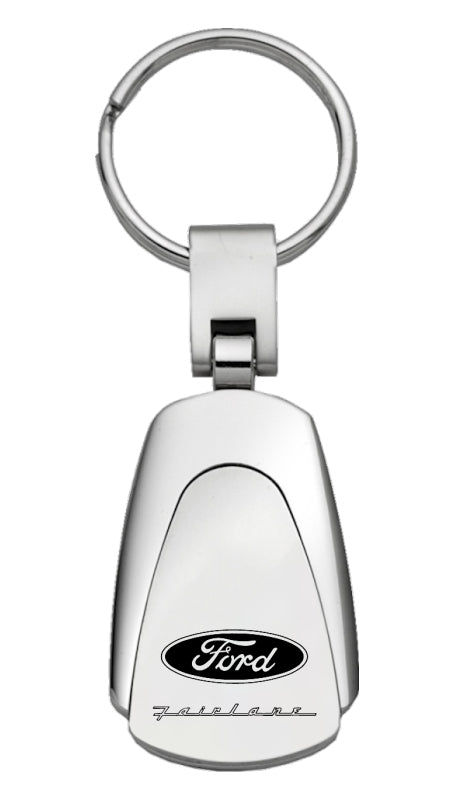 Ford Fairlane Teardrop Key Fob - Silver