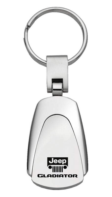 Jeep Gladiator Teardrop Key Fob - Silver
