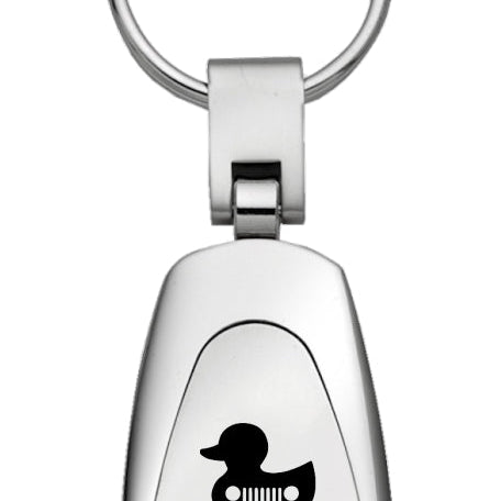 Jeep Duck Teardrop Key Fob - Silver