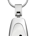 Novelty Sitting Lady Teardrop Key Fob - Silver