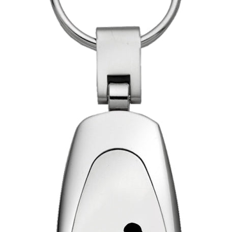 Novelty Sitting Lady Teardrop Key Fob - Silver