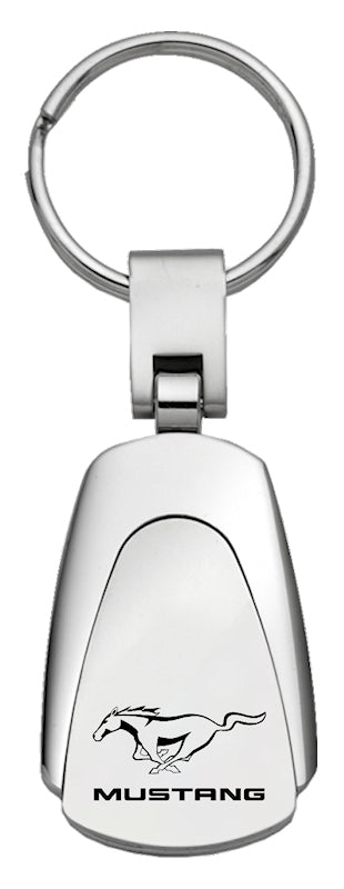 Mustang Teardrop Key Fob - Silver