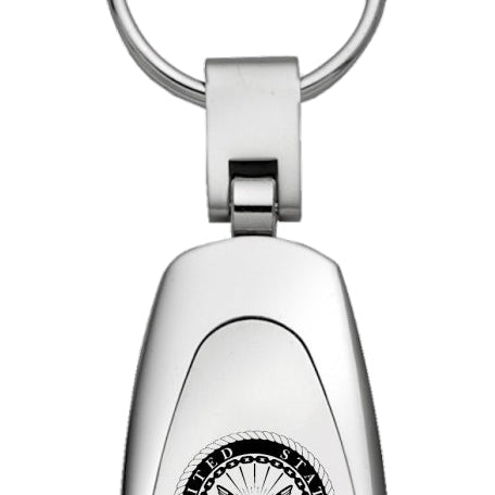 Military U.S. Navy Teardrop Key Fob - Silver