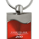 Chrysler 200 Rectangular Wave Key Fob - Red