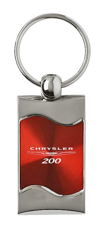 Chrysler 200 Rectangular Wave Key Fob - Red