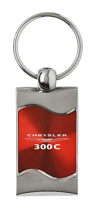 Chrysler 300C Rectangular Wave Key Fob - Red