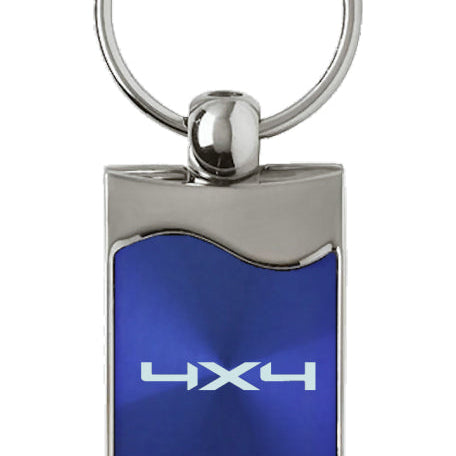 Novelty 4X4 Rectangular Wave Key Fob - Blue