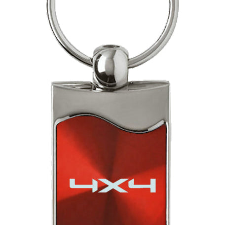 Novelty 4X4 Rectangular Wave Key Fob - Red